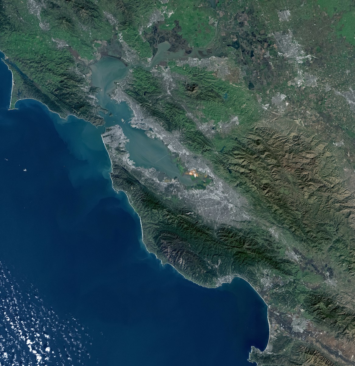 Aerial view of the san francisco bay area